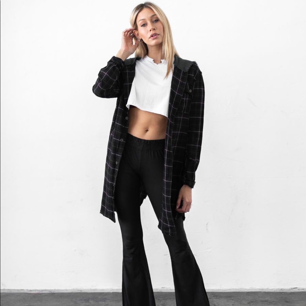 Tribe Kelley cosmic plaid flannel shirt